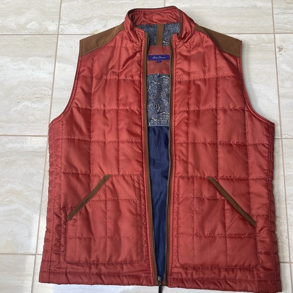 Alan Flusser Burnt Orange,Polyester Puff Vest - Picture 2 of 9